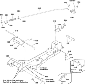Hitch Group Diagram and Parts List for 1695196  Briggs and Stratton Snow Blower